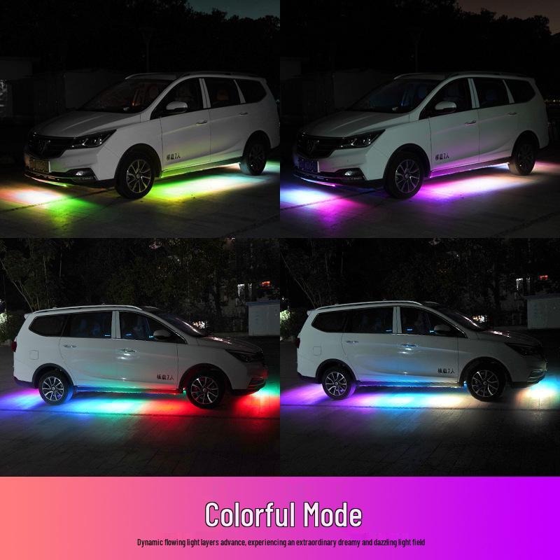 Colorful Sound-Control LED Car Chassis Lights with App & Music Rhythm