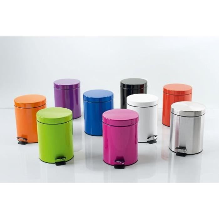 Spirella Poubelle À Pédale Métal SYDNEY 5L Noir