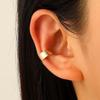 Clip per orecchio retrò francese a doppio strato in lega senza buco: Ear Cuff Semplice da Donna, Stile Freddo, di Nicchia Coreano, Temperamento