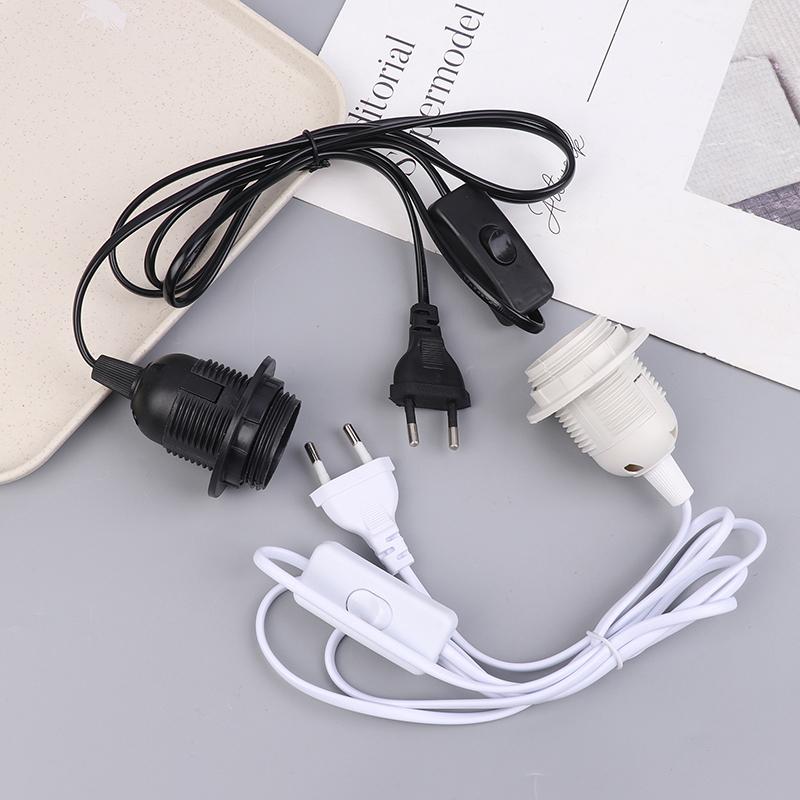 E27 220V Eu Plug Lamp Base Holder With 1.8M On/Off Power Cord Hanging Pendant Led Light Fixture Lamp Bulbs Socket Adapters