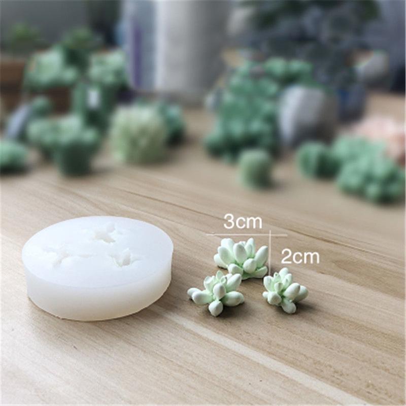 3D Cactus Succulents Silicone Mold For Jelly Chocolate Ice Making Cake Baking Gypsum Wax Concrete Candle DIY Resin Art Mould