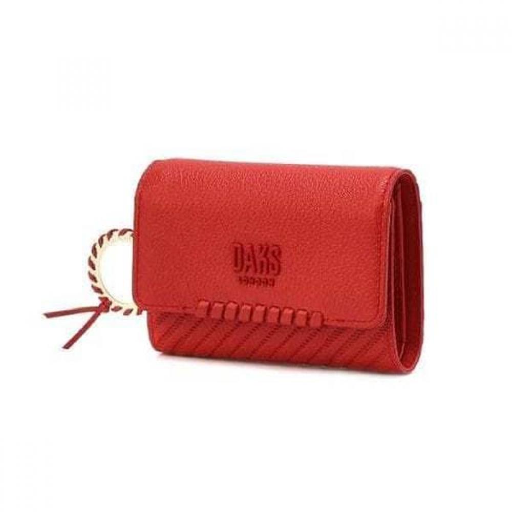 

Daks Red Pattern Leather Wallet Dcwa5f146r2 Single option