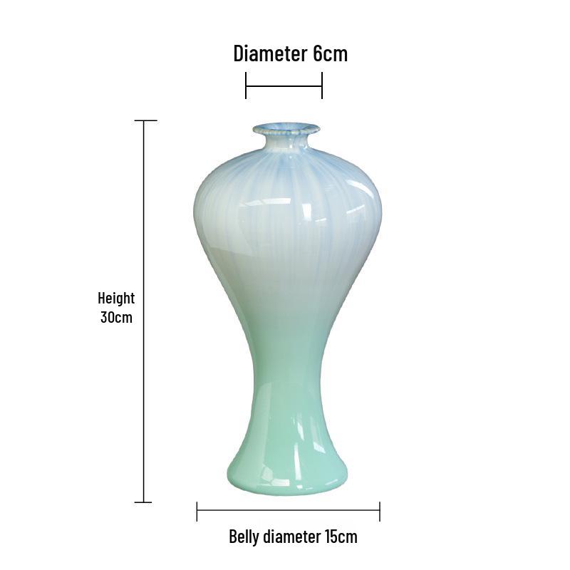 Retro Chinese Glazed Ru Porcelain Vase - Antique Ceramic Living Room Ornament