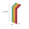 6Pcs Reusable Silicone Straws Set With Cleaning Brushes, For Water, Milk, Juices, Smoothies,Straight/Bent Straws