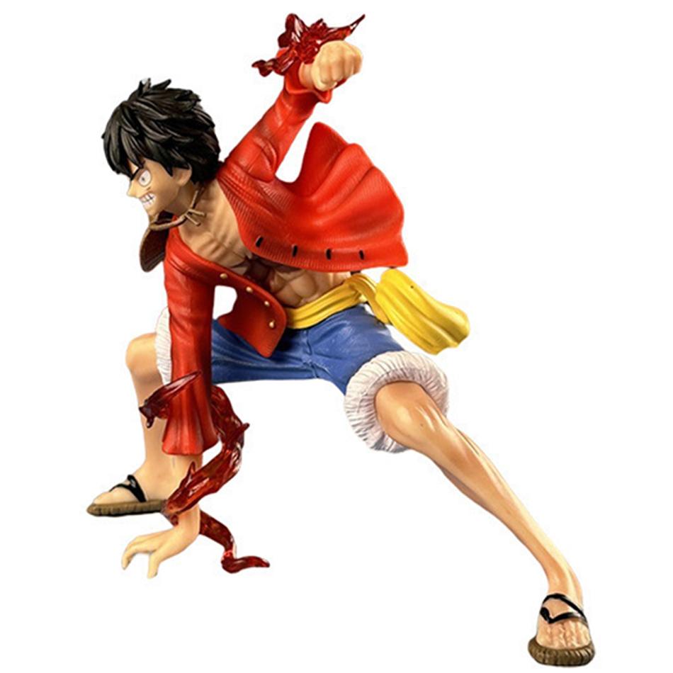 One Piece Podwójny Owoc Edycja Klasyczna Styl Artystyczny Bitwa Luffy Ręcznie Robiony Model PVC Peryferia Anime Zabawka dla Dzieci Ozdoba