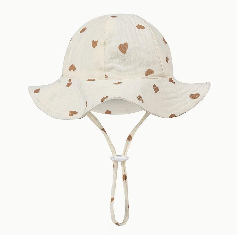 Spring Summer 0-3Y Boys And Girls Fisherman's Hats Adjustable Gauze Caps Infant Bucket Caps Cute Solid Beanies