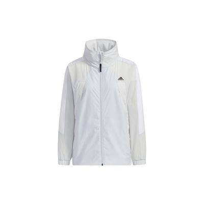 Lightweight Hooded Windbreaker Jacket Women White HB8922