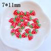 D5 7*11mm Cute 20-100Pcs Mini Strawberry Resin Figurine Crafts Flatback Ornament Jewelry Making Manicure Hairwear Accessories