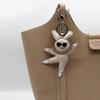 Whimsical Dancing Rabbit Keychain Fashionable Leather Trinket Versatile Decoration For Accessories Gift Giving