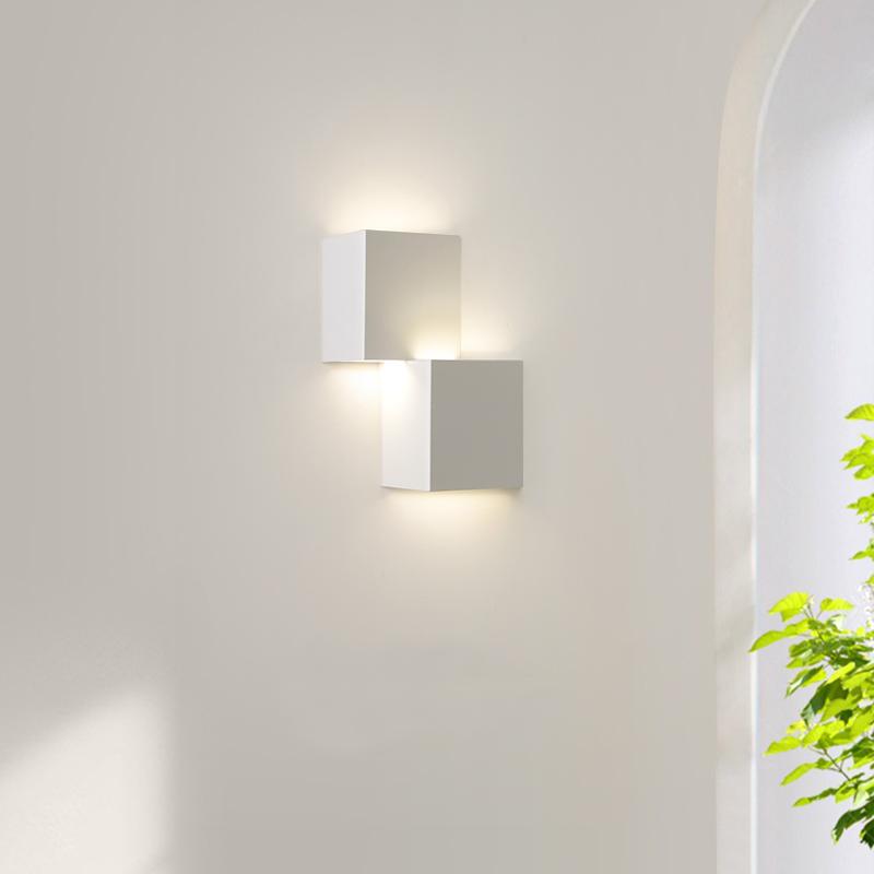 

Спальня прикроватная светодиодная настенная лампа современная скандинавская простая и креативная теплая сетка красная коридорная гостиная лампа фоновая настенная лампа 10-20W