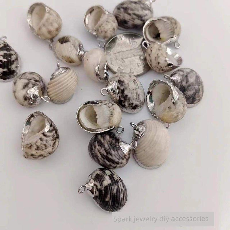 Conch Electroplating DIY Ornament Accessories Earrings Pendant Pendant Creative Handmade Natural Shell