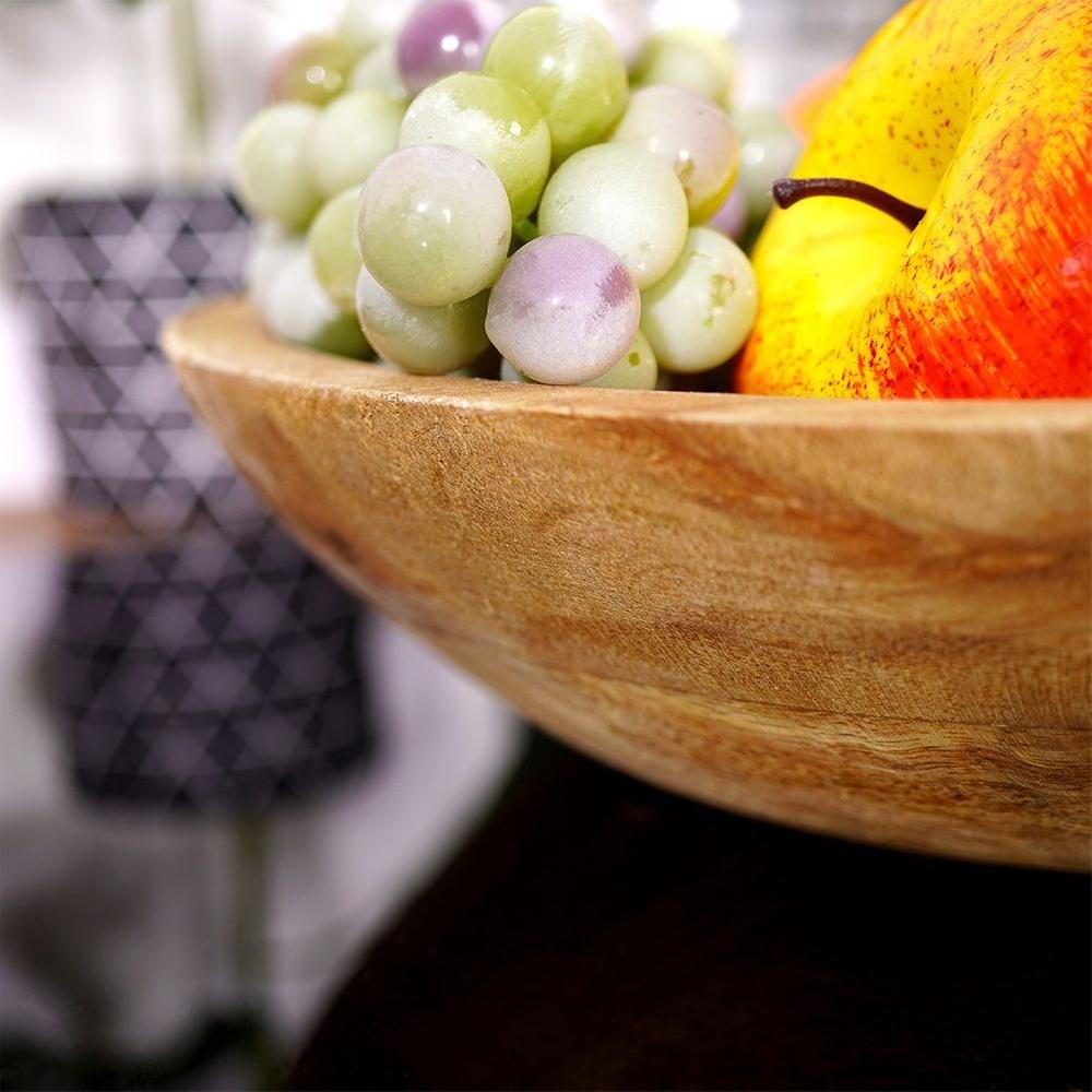 Wooden Bowl Basket For Fruits, Vegetables, Salads, Snacks, Dishes 1.5L