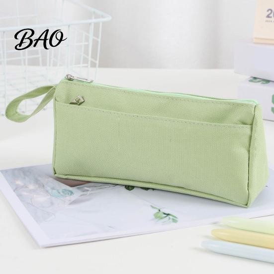 Large Capacity Storage for Rulers Pencil Case with Zipper And Handle, Durable Oxford Solid Color Portable Stationery Organizer School Organizer,