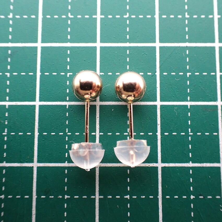 [Used] K18PG Ball Stud Earrings / J59-5