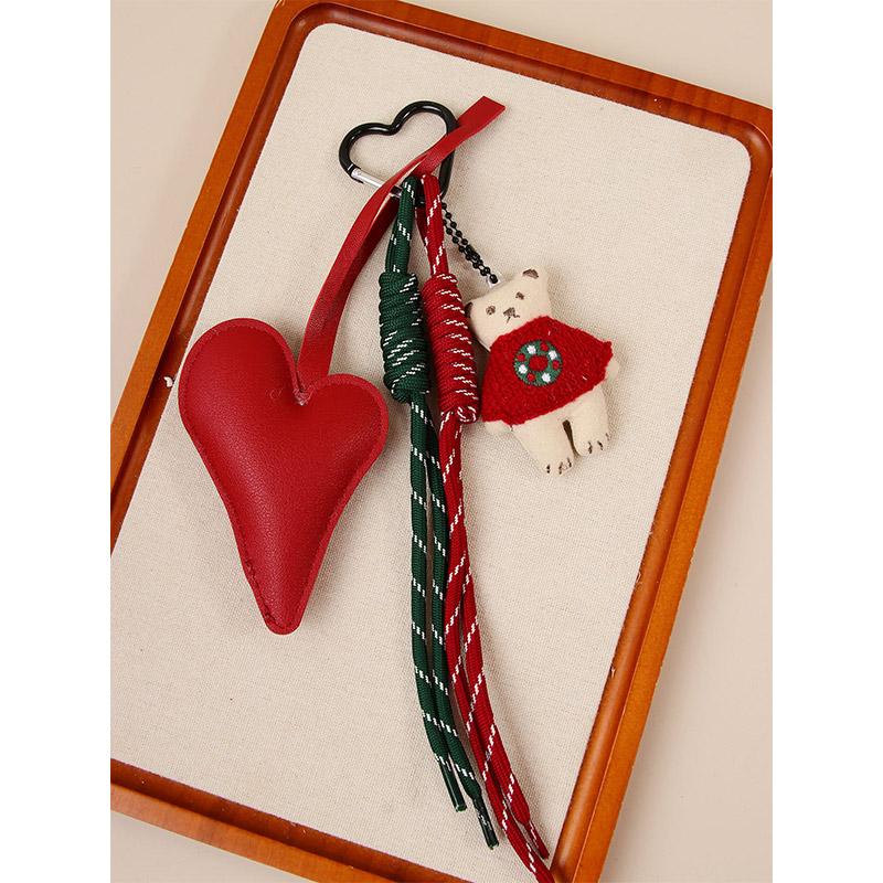 Creative Christmas Knitted Pendant Cute Christmas Tree Hat Bag Pendants Exquisite Personal Keychain Pendants New Versatile Gifts