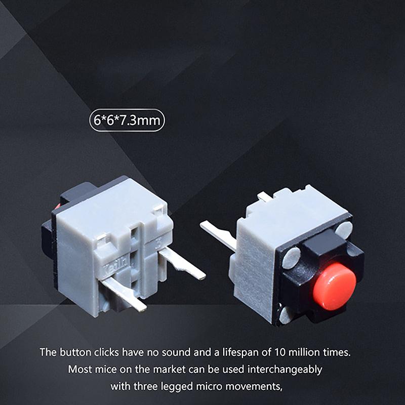 10PCS DIY Accessories For Kailh Mute Button 4.3/7.3MM Silent Switch Wireless Mouse Wired Mouse Button Micro Switch