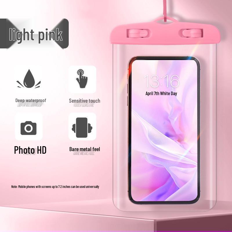 Floating Waterproof Phone Bag with Airbag: Touchscreen Compatible, Transparent, for Swimming, Rafting, Diving, Water Parks, and Photography