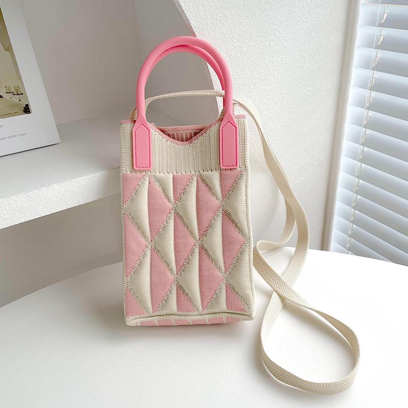 Korean Style 2024 Knit Tote & Crossbody Bag for Women