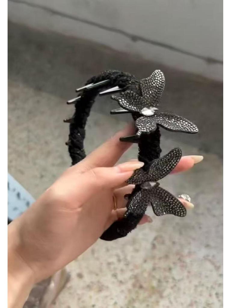 Retro Leopard Print Plush Headband - Non-Slip, Korean Style for Women, Perfect for Autumn and Winter Face Washing