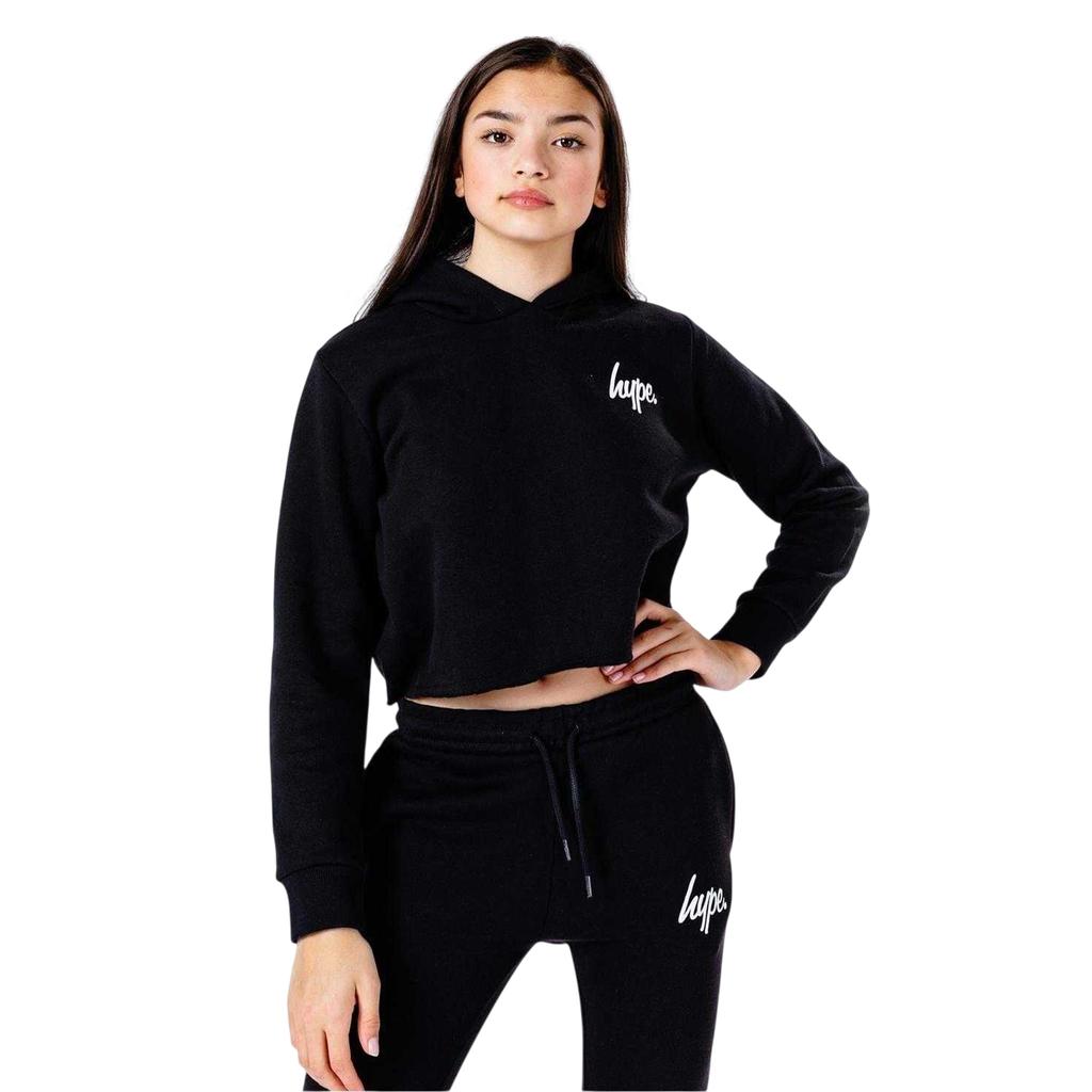 Hype Womens/Ladies Script Cropped Hoodie And Joggers Set