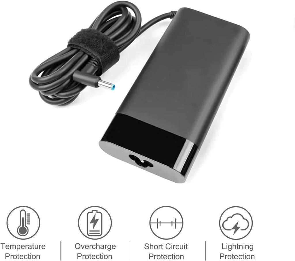 150W 7.7A 19.5V Slim AC Charger Compatible with HP OMEN 15 17 Pavilion Gaming Laptop Zbook 15 G3 G4 G5 G6 TPN-CA11 TPN-DA09 L32661-001 917649-850 L487