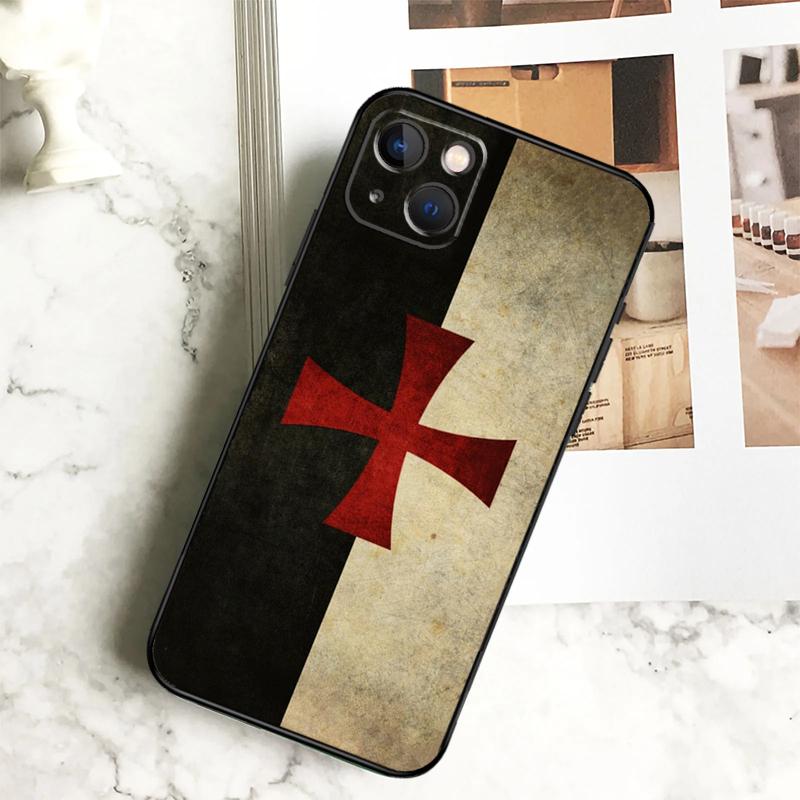 Knights Templar Coat of Arms Phone Case For iPhone 17 16 15 13 12 11 14 Pro Max Plus 12 13 Mini 16e 17 Air Cover Coque