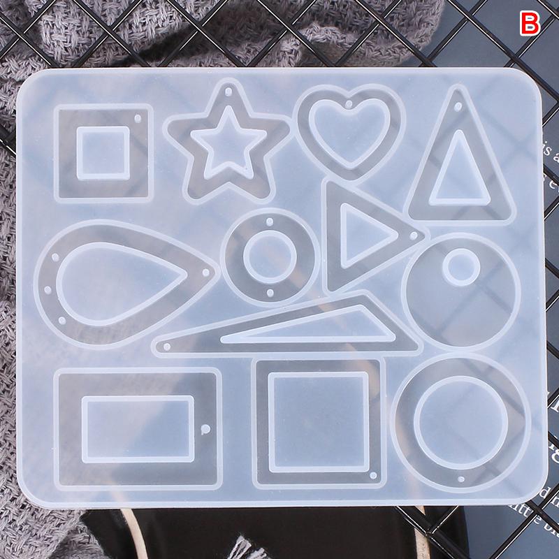Silicon Earring Necklace Pendant Resin Mold Diy Making Jewelry Epoxy Mould Craft
