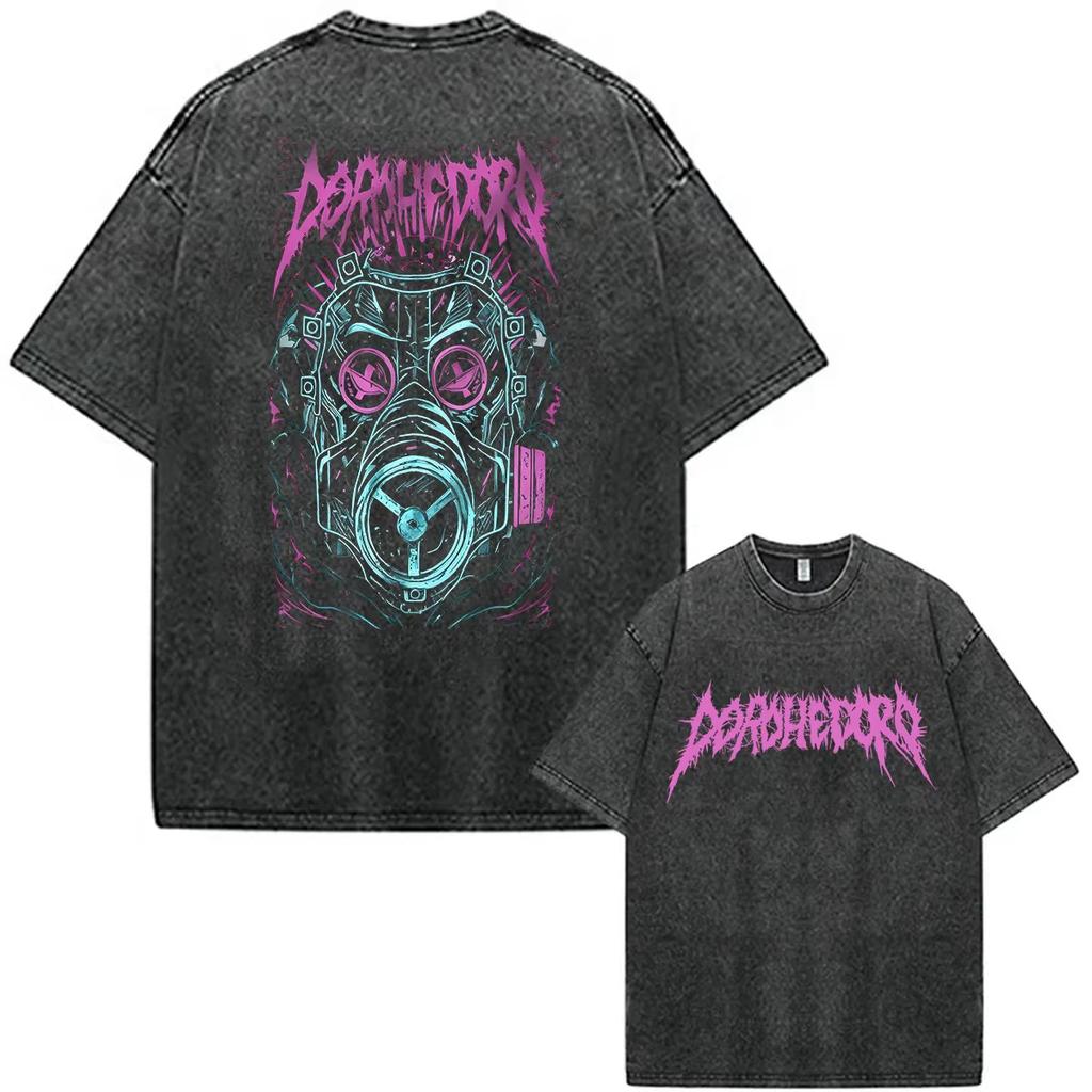 Summer Hot Sale Japanese Anime Dorohedoro Kaiman Washed T Shirts Unisex Harajuku Fashion Tshirt Short Sleeve Casual Clothing