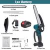 10000RPM 8 Inches Mini Brushless Electric Chain Saw Chainsaw Wood Cutter Pruning Garden Power Tool For 18V Battery
