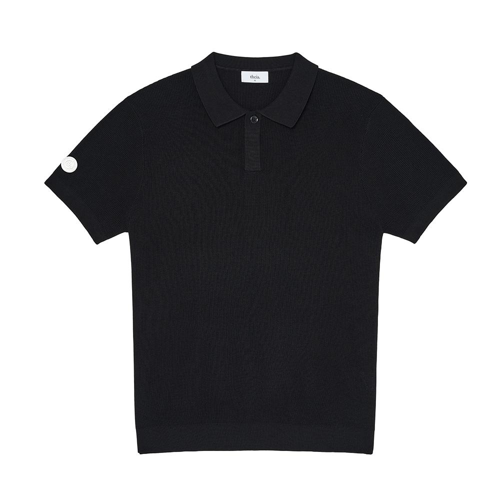 Teia Men'S Knit Polo Black