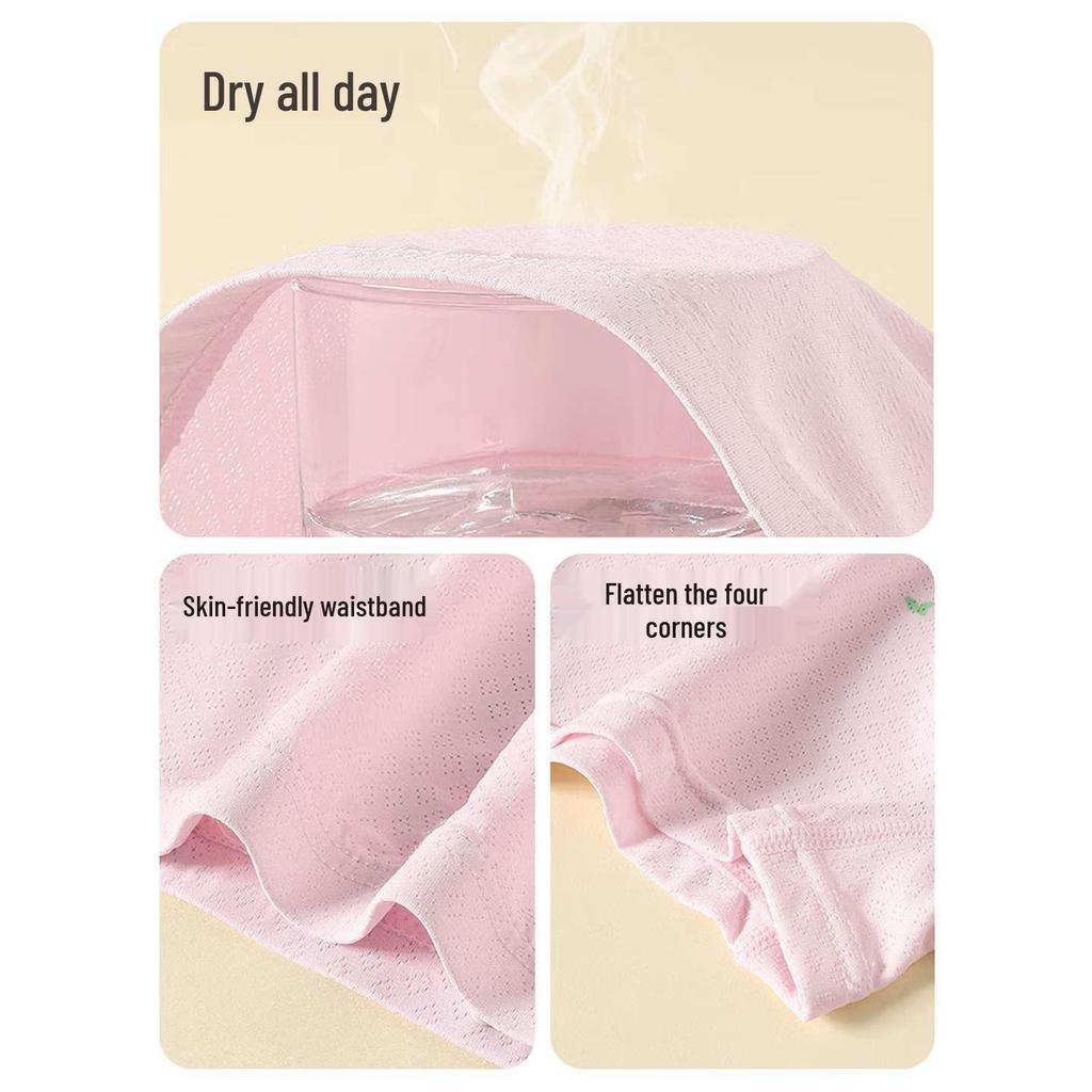 Girl's Nylon Ice Silk Safety Boxer Briefs - Antibacterial, Breathable, Cool, Anti-Exposure Summer Underwear