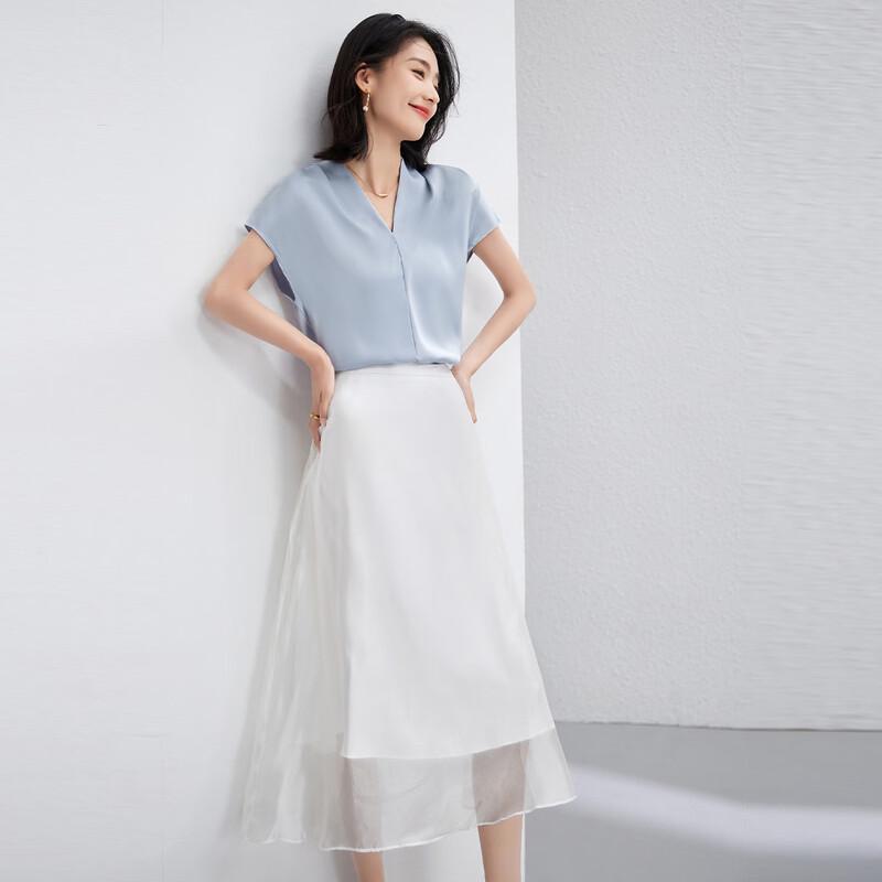 ORIGIN High-End Chiffon Shirt & Skirt Two-Piece Set M