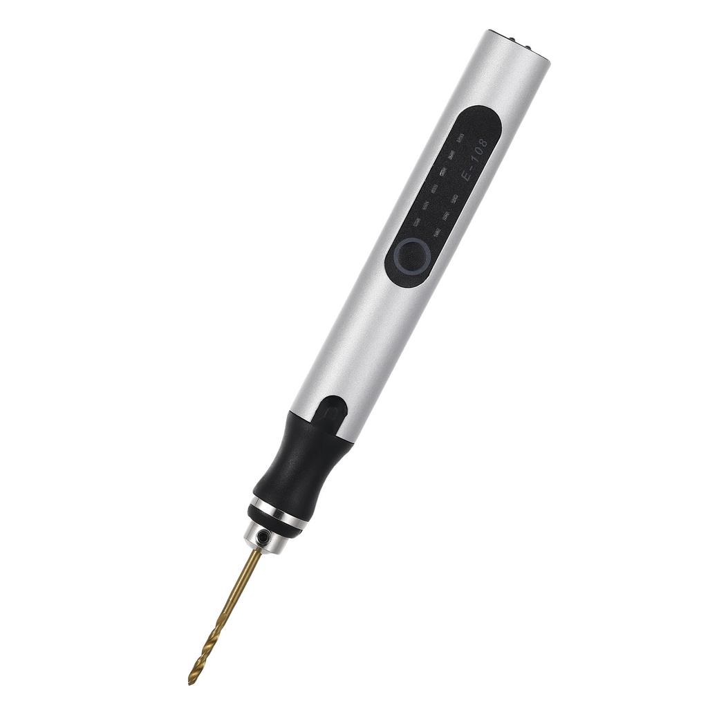 Electric Drill Pen Set 3 Variable Speeds Portable Cordless Engraving Tool with 10 Bits for Plastic Wood Leather