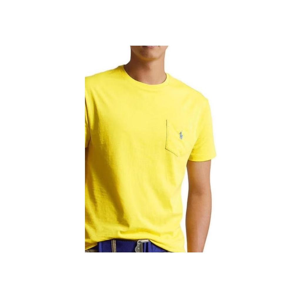 Polo Ralph Lauren Logo Embroidered Crew Neck Short Sleeve T-Shirt Men Tops Yellow 710704248-180