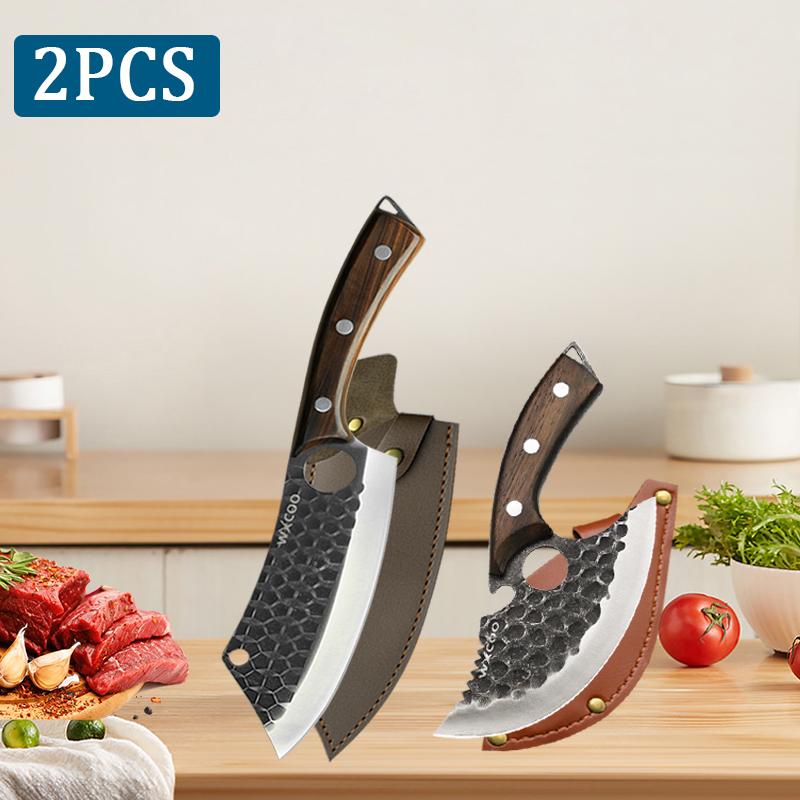 WXCOO Multifunctional Fish Cutter Knife Stainless Steel Butcher Knife Meat Cleaver Sharp Blade Bottle Opener Kitchen Knife