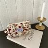 Corduroy Makeup Bags for Women Floral Print Cosmetic Bag Pencil Case Travel Toiletry Bag Storage Bag Organizer Beauty Case