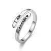 Simple Stainless Steel Ring  I Am Enough/I Am in It Wrap Ring Simple Stainless Steel Inspirational Ring