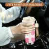 Cute Pink Watercolor Heart Pattern Stainless Steel Insulated Coffee Tumbler, Reusable Vacuum Thermal Mug for Women Girls Gift, Leakproof Travel Cup