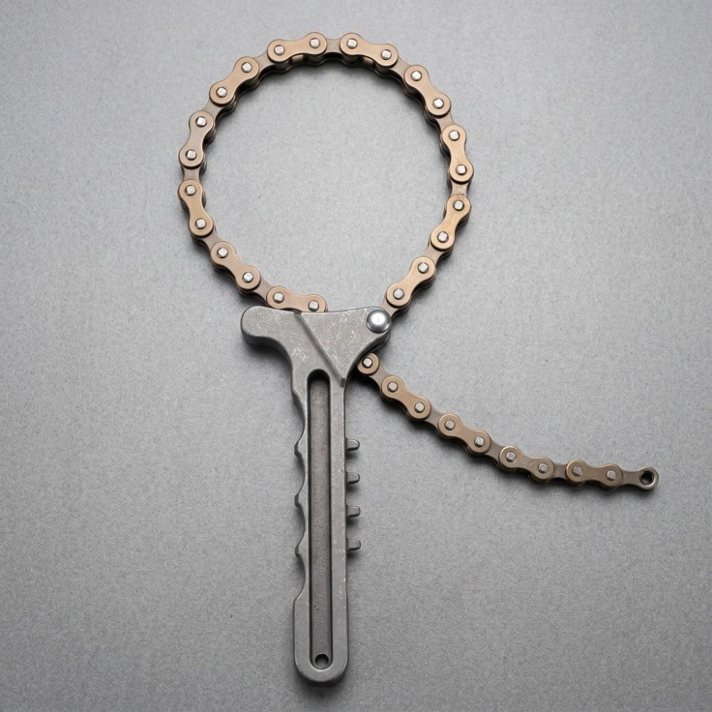 Anti-Slip Chain Wrench Tool Adjustable Stretch Chain Filter Wrench  Maintenance Technician