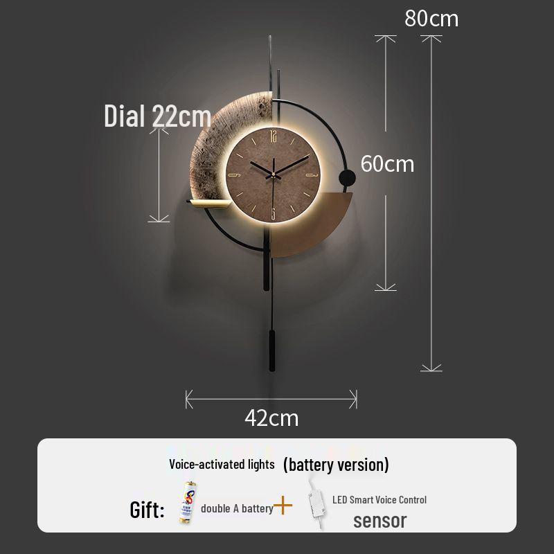 Punch-Free Modern Minimalist Wall Clock for Living Room Decoration