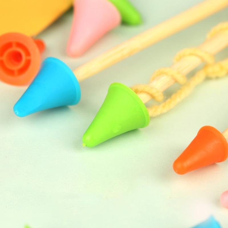 2er Set Pullovernadelkappen Maschenstopper Stricknadelspitzenschoner Nadelspitzenstopper Strickzubehör