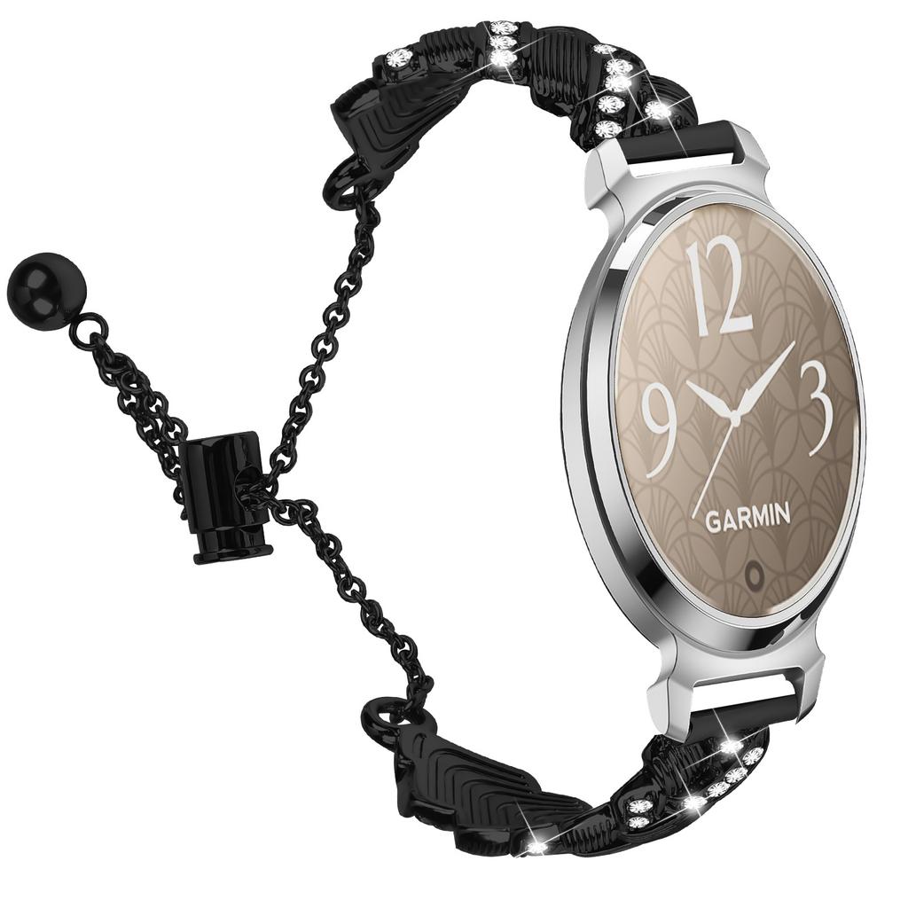 Metal Watch Band for Garmin Lily 2 Active Smartwatch, Stainless Steel, Adjustable