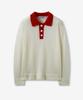 BLOND9 Tail Yarn Coloration Collar Knit_Red