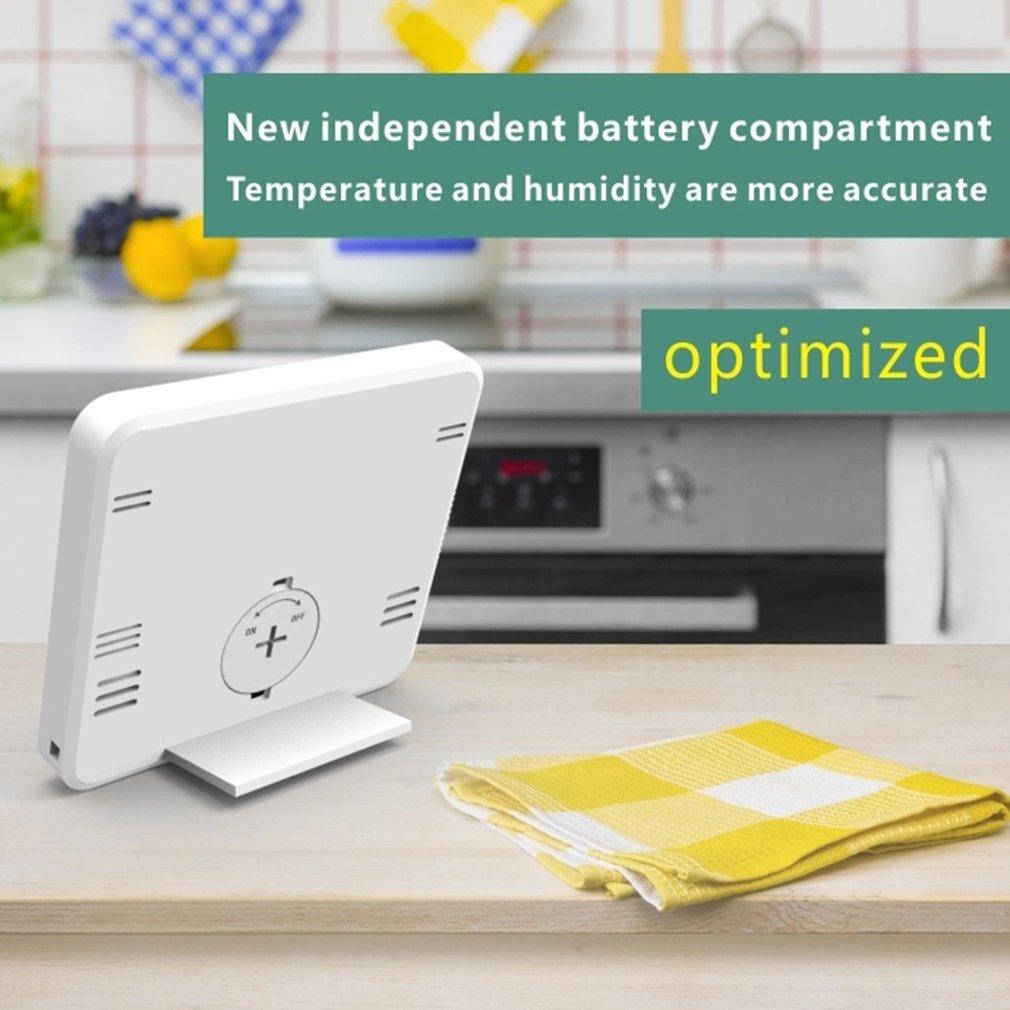 Thermohygrometer Ultra-thin Simple Smart Home Electronic Digital Thermometer Hygrometer LCD Digital Wall Clock