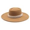 New Autumn and Winter Hepburn Style Dome Concave and Convex Top Big Brim Female British Men Woolen Felt Hat Cashmere Top Hat Hat