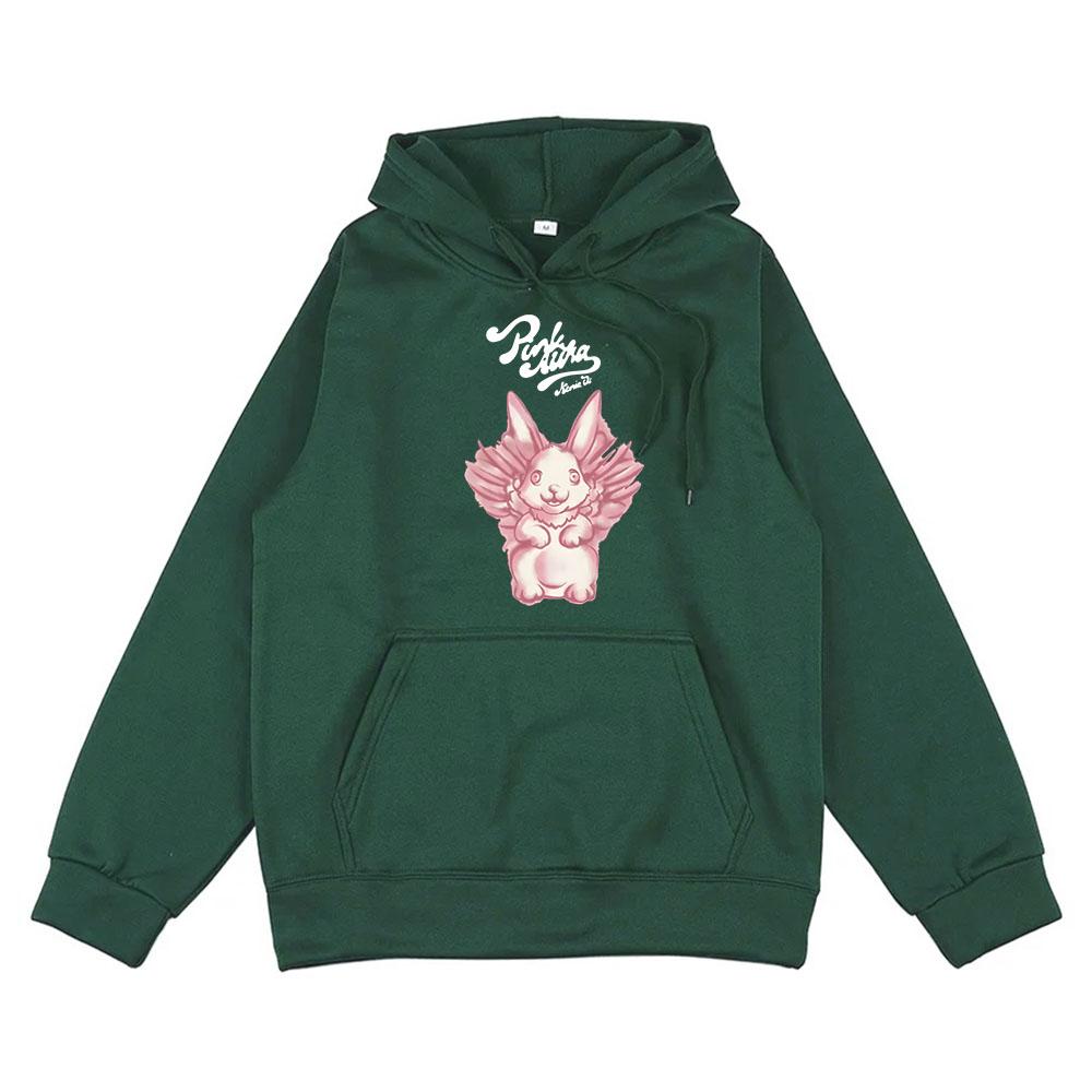 Bunny Růžová Aura Album Grafické Mikiny Zpěvačka Kenia Os Turné 2024 Mikina na Zimu Streetwear Pánské Dámské Oblečení