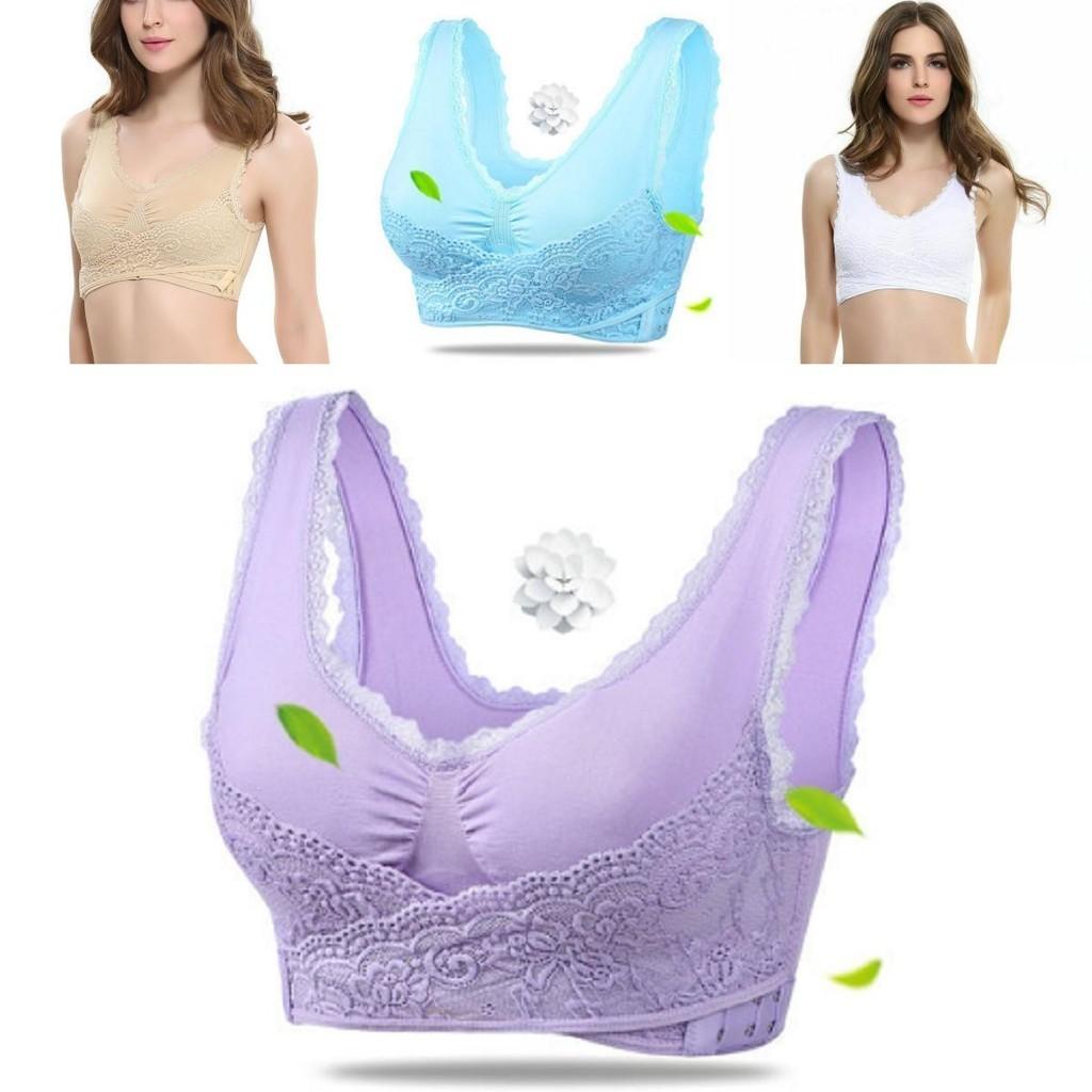 Damen Sexy Front-Kreuz Verstellbare Seiten-Schnalle Spitze Weste Kabelloser Sport-BH Für Ultimativem Komfort Und Stil