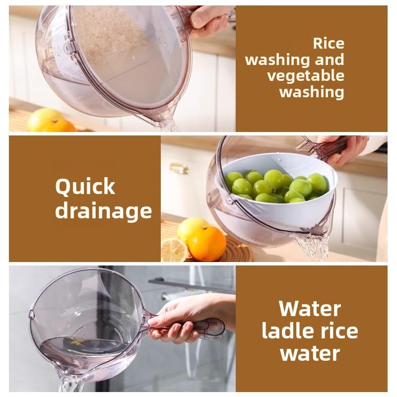 Kitchen Multifunctional Hand Wash Free Handle for Washing Vegetables Fruits and Draining Basket