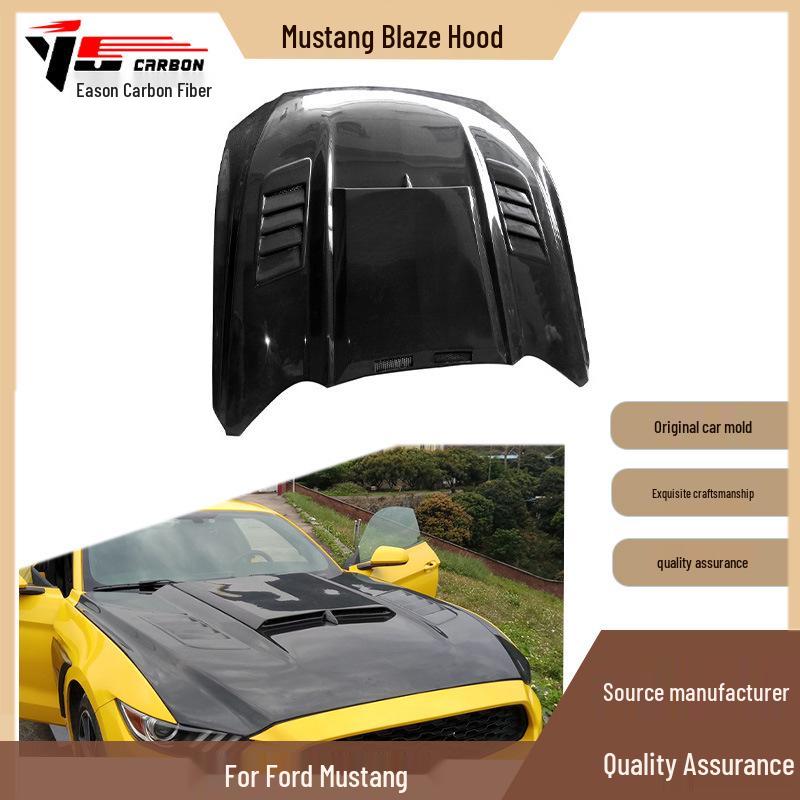 2015-2017 Mustang Carbon Fiber Engine Hood Bonnet Accessory