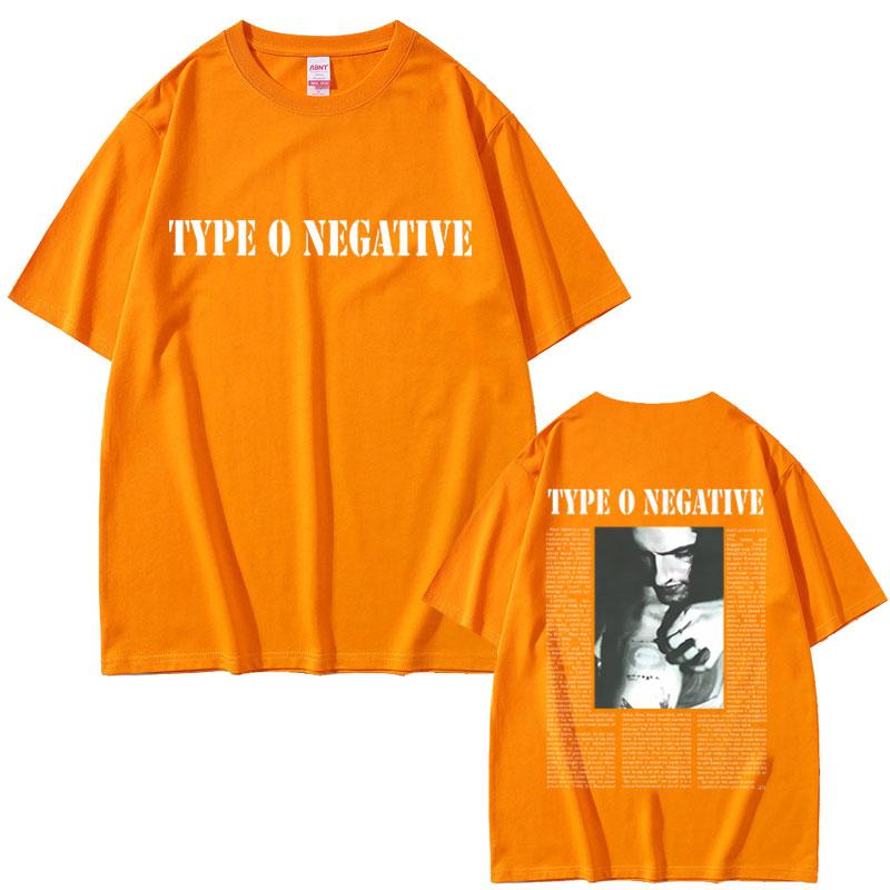 Rock Band Type O Negative Peter Steele T Shirts Unisex Women Vintage Metal Gothic Tshirt Male Casual Oversized Pure Cotton Tshirts